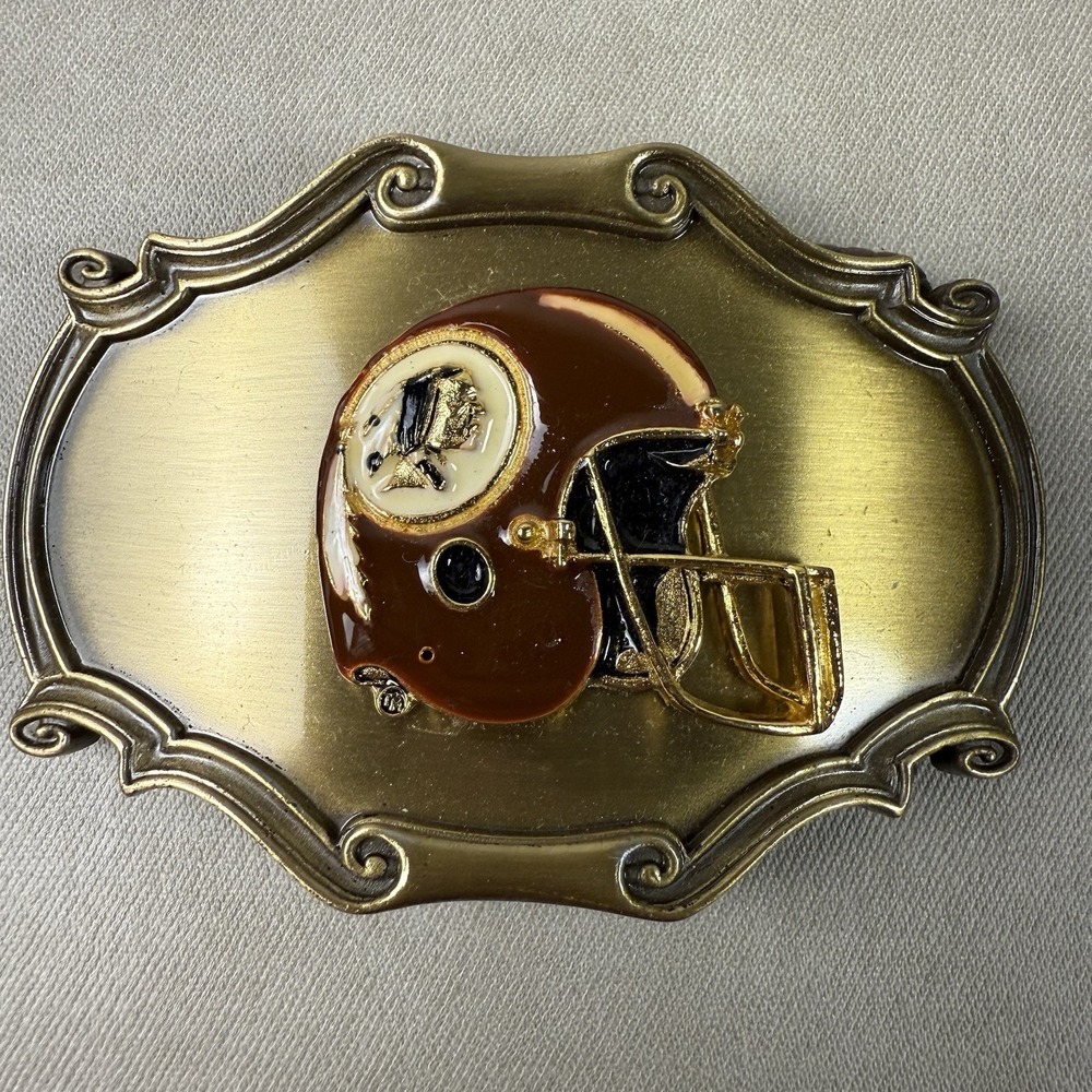 Washington‎ Redskins helmet vintage 1978 RainTree Brass belt buckle
